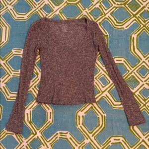 Me to We (Pacsun) gray cropped sweater